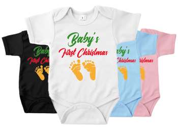 Baby's first christmans voetjes