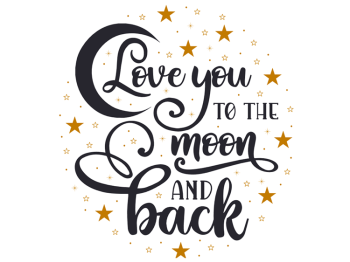 love you to the moon and back sticker
